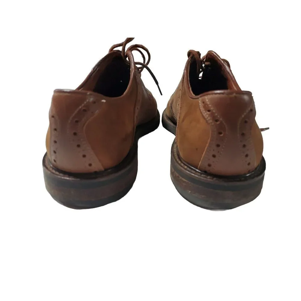 JOHNSTON & MURPHY Men's Italy  Lace Up‎ Oxford Brown Suede Leather Size 9.5 M
